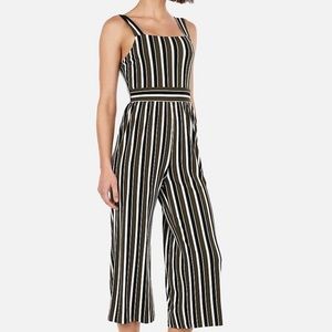 Express Striped Square Neck Culotte Jumpsuit